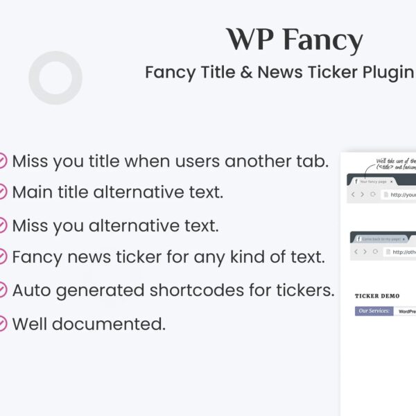 Fancy Title and News Ticker WordPress Plugin