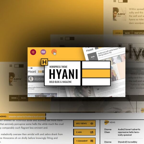Hyani – Bold Blog and Magazine WordPress Theme