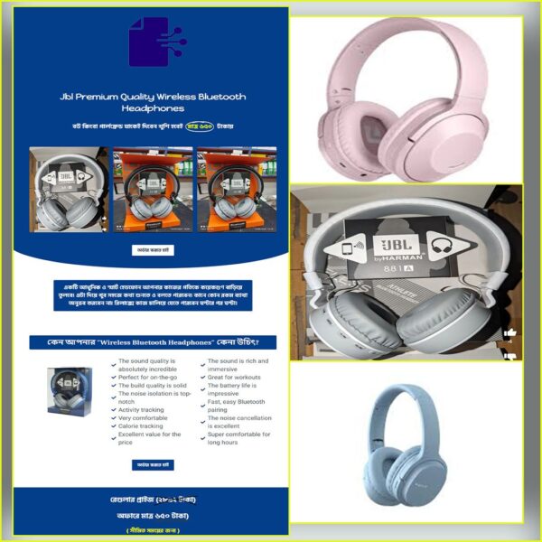 Premium Quality Wireless Headphones - Cartflows Landing Page